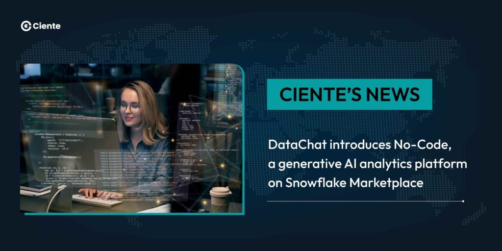 DataChat introduces No-Code, Generative AI analytics platform on Snowflake Marketplace