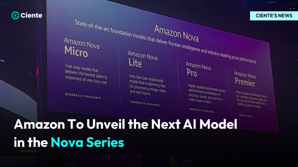 Amazon To Unveil the Next AI Model in the Nova Series