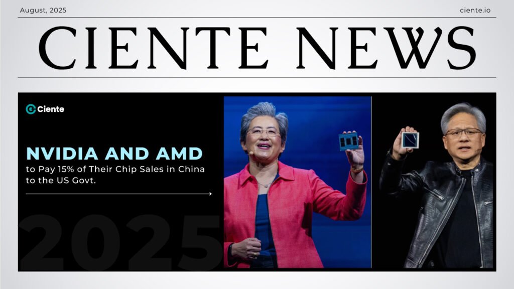 NVIDIA and AMD to Pay 15% of Their Chip Sales in China to the US Govt.