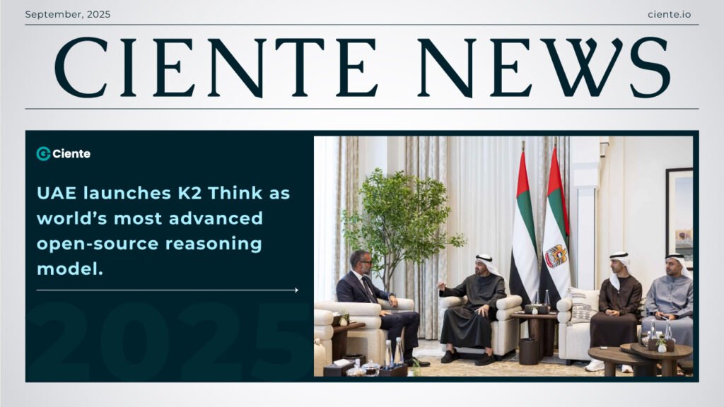 UAE launches K2 Think as world’s most advanced open-source reasoning model.